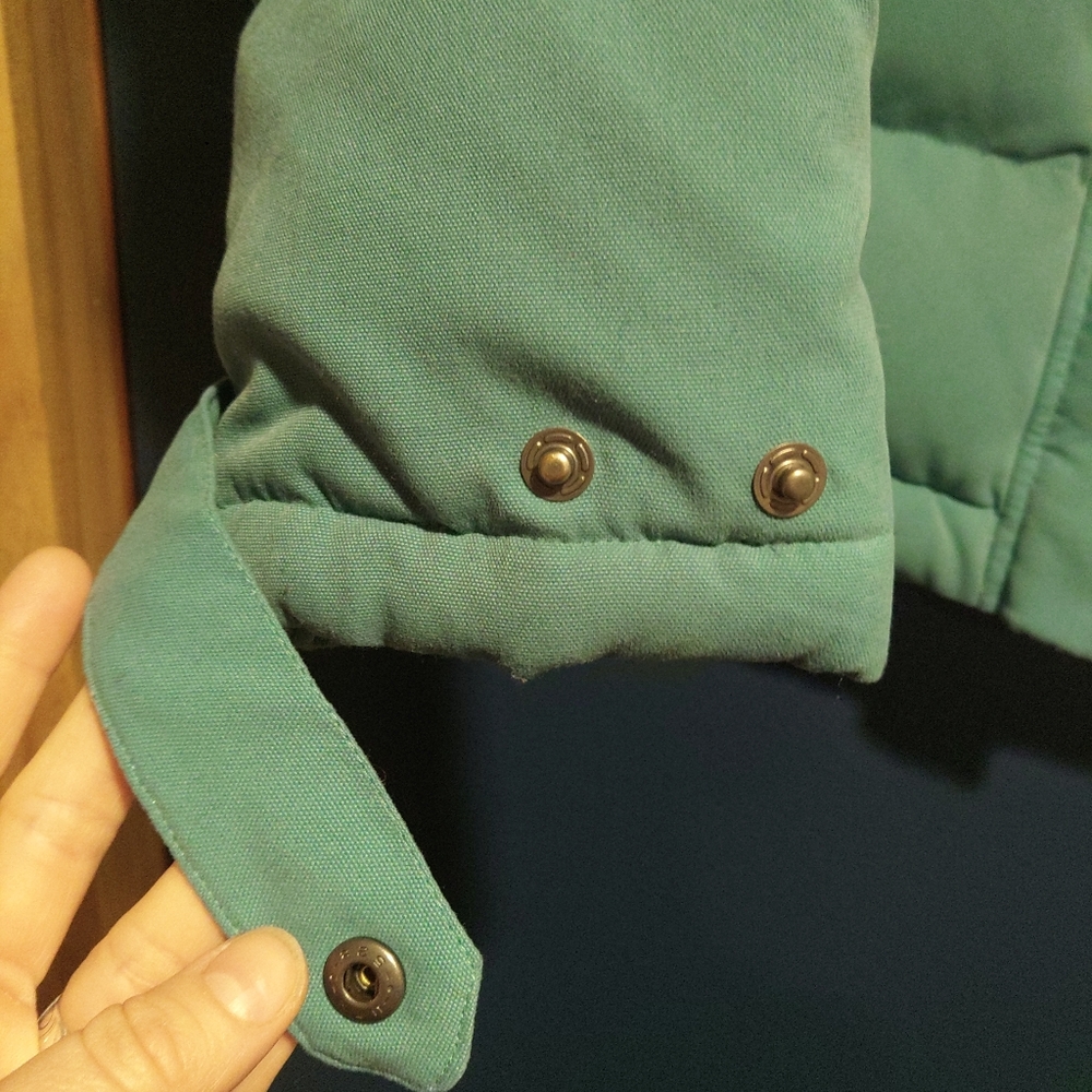 Green and Brown Patagonia Western Puffer Jacket Down Fill - Picture 6 of 13